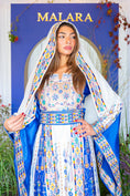 Load image into Gallery viewer, White and Blue Bridal Thobe
